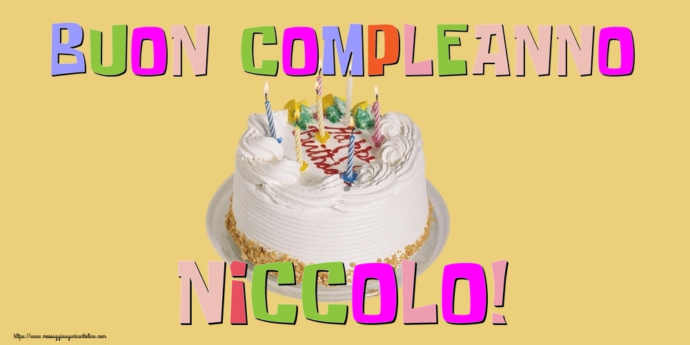 Cartoline di compleanno - Torta | Buon Compleanno Niccolo!