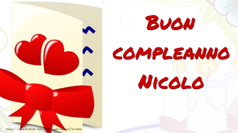Cartoline di compleanno - Buon compleanno Nicolo