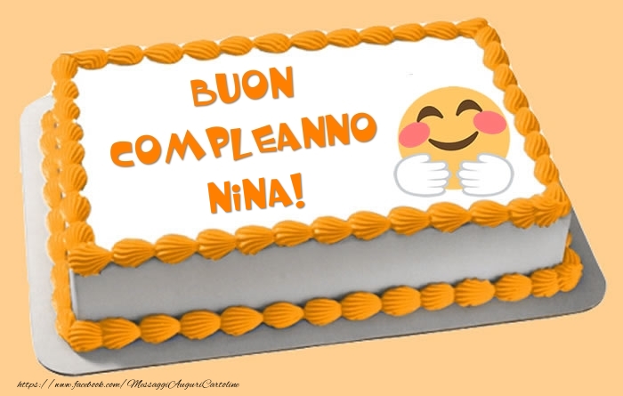 Cartoline di compleanno - Torta Buon Compleanno Nina!