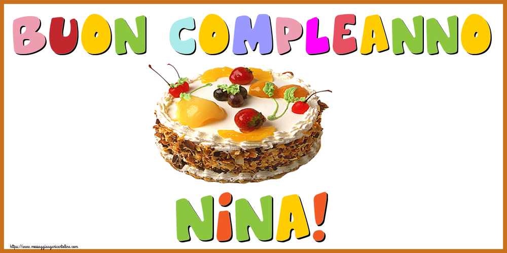 Cartoline di compleanno - Torta | Buon Compleanno Nina!