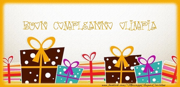 Cartoline di compleanno - Buon Compleanno Olimpia