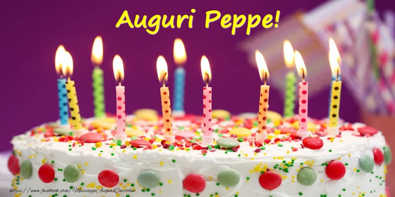 Cartoline di compleanno - Torta | Auguri Peppe!