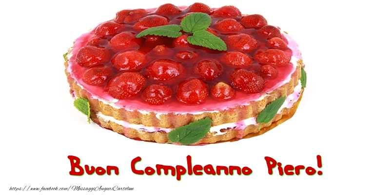 Cartoline di compleanno - Torta | Buon Compleanno Piero!