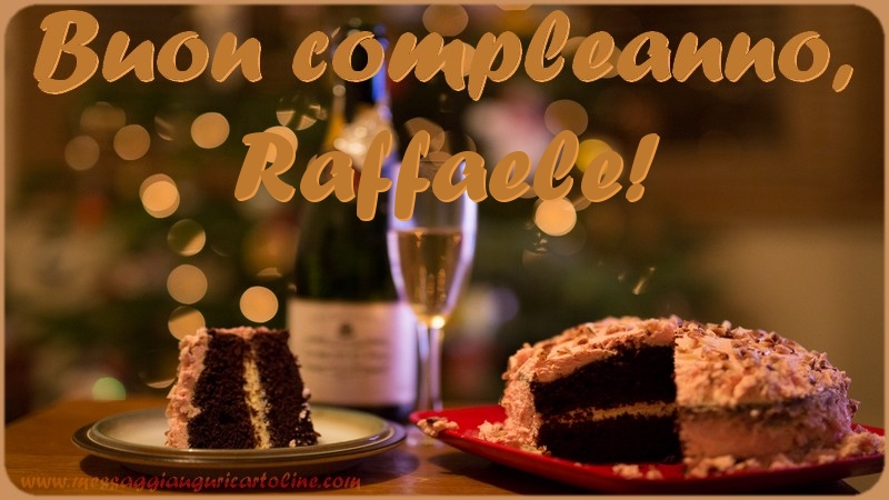 Cartoline di compleanno - Champagne & Torta | Buon compleanno, Raffaele