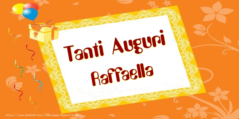Cartoline di compleanno - Palloncini & Regalo | Tanti Auguri Raffaella