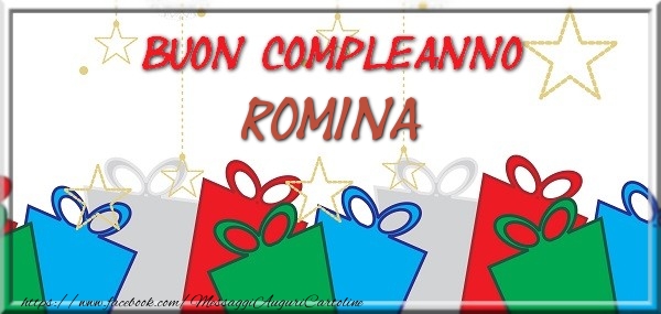 Cartoline di compleanno - Regalo | Buon compleanno Romina