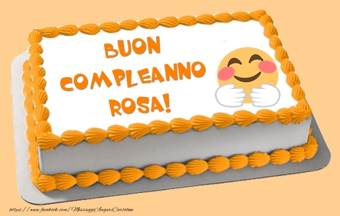 Cartoline di compleanno -  Torta Buon Compleanno Rosa!