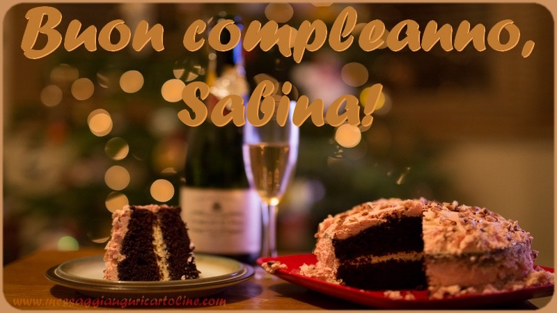 Cartoline di compleanno - Champagne & Torta | Buon compleanno, Sabina