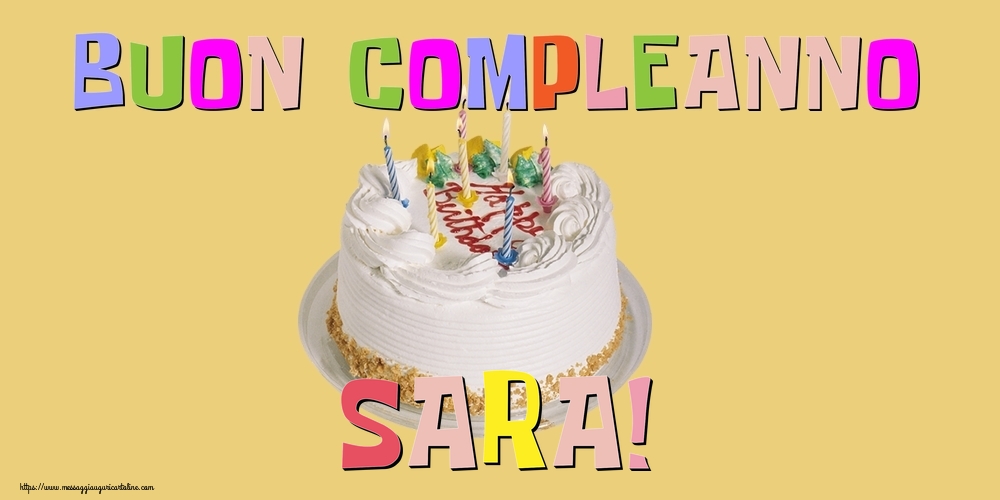 Cartoline di compleanno - Buon Compleanno Sara!