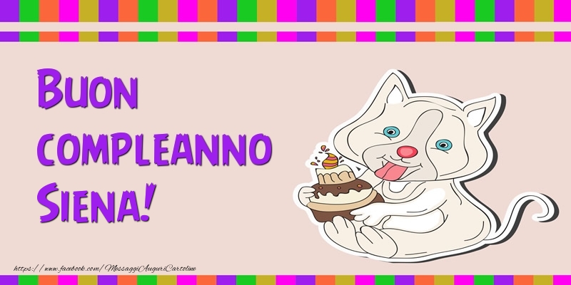 Cartoline di compleanno - Torta | Buon compleanno Siena!