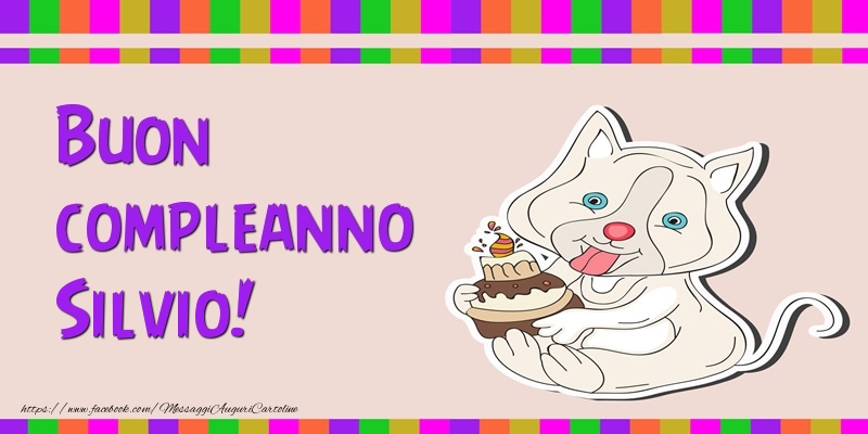 Cartoline di compleanno - Torta | Buon compleanno Silvio!
