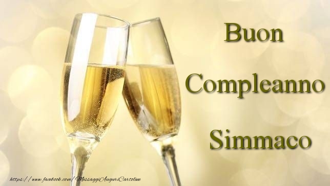 Cartoline di compleanno - Champagne | Buon Compleanno Simmaco