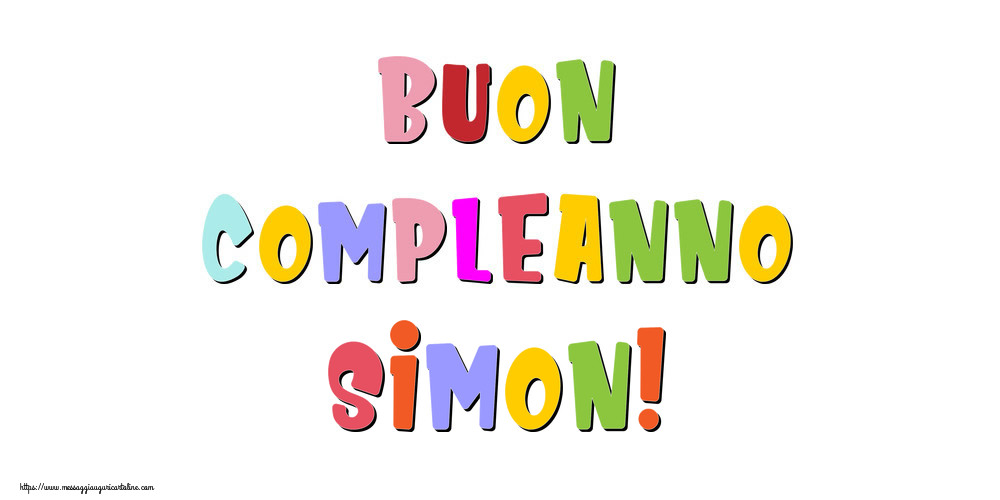 Cartoline di compleanno - Messaggi | Buon compleanno Simon!
