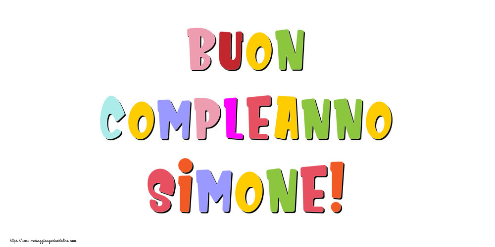 Cartoline di compleanno - Buon compleanno Simone!
