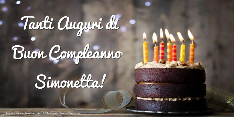 Cartoline di compleanno - Torta | Tanti Auguri di Buon Compleanno Simonetta!