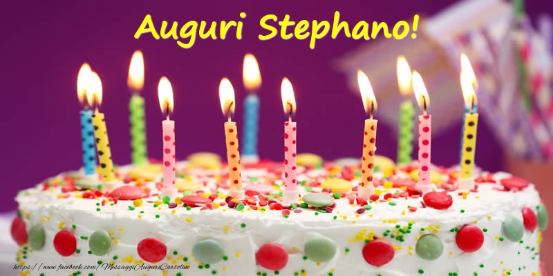 Cartoline di compleanno - Torta | Auguri Stephano!
