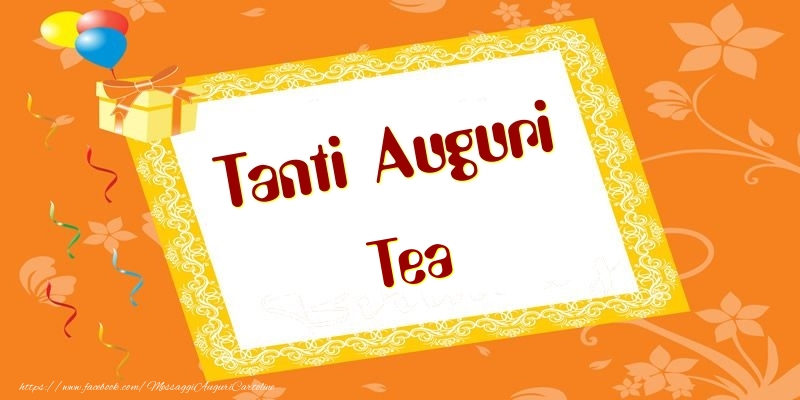Cartoline di compleanno - Palloncini & Regalo | Tanti Auguri Tea