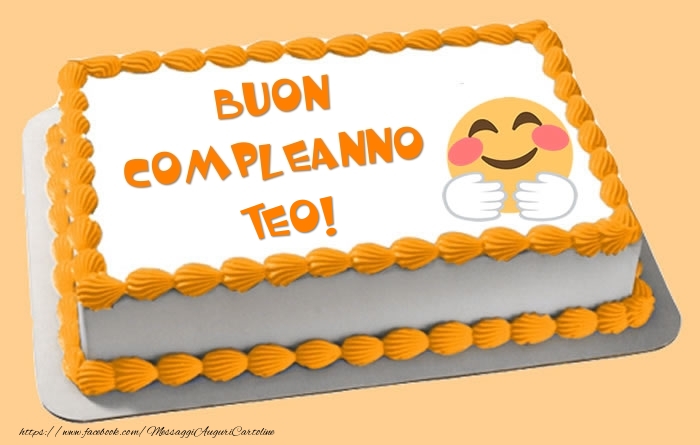 Cartoline di compleanno -  Torta Buon Compleanno Teo!