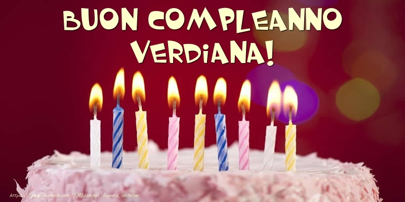 Cartoline di compleanno -  Torta - Buon compleanno, Verdiana!