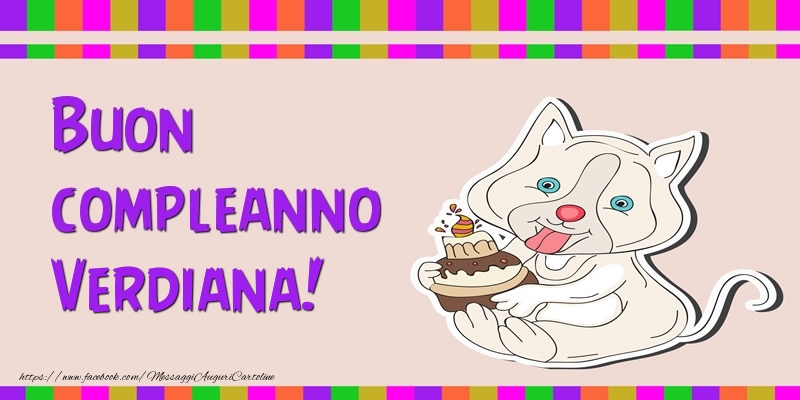 Cartoline di compleanno - Torta | Buon compleanno Verdiana!