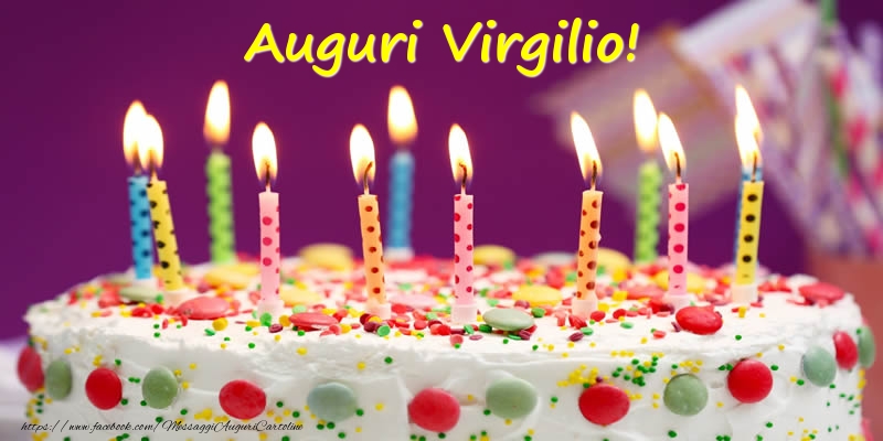 Cartoline di compleanno - Torta | Auguri Virgilio!