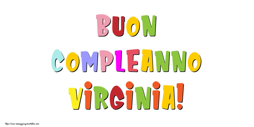 Cartoline di compleanno - Buon compleanno Virginia!