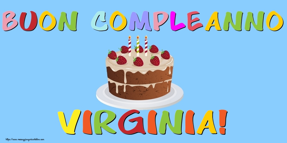 Cartoline di compleanno - Torta | Buon Compleanno Virginia!