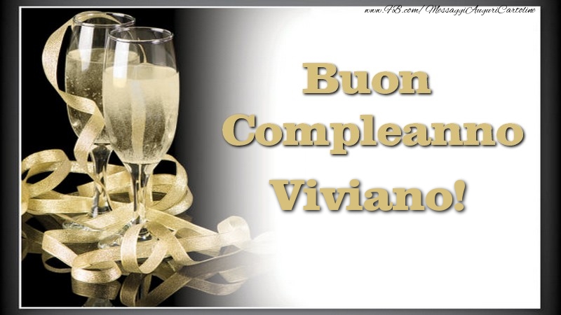 Cartoline di compleanno - Champagne | Buon Compleanno, Viviano