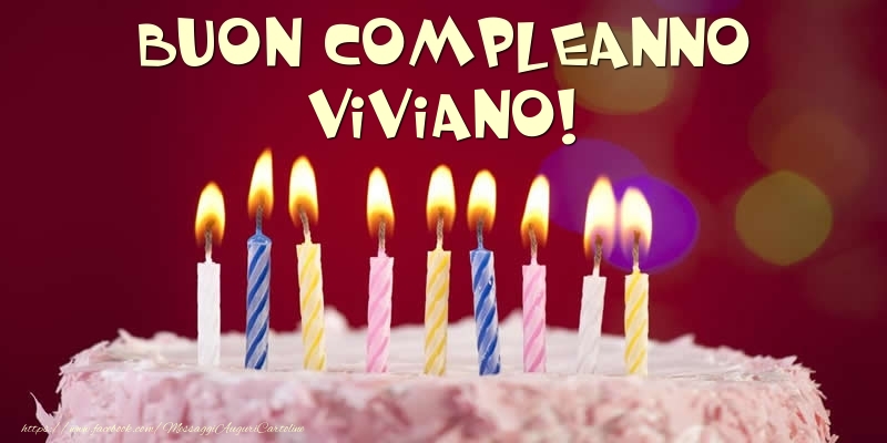 Cartoline di compleanno -  Torta - Buon compleanno, Viviano!