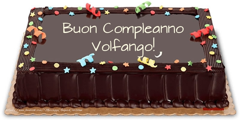 Cartoline di compleanno -  Torta Buon Compleanno Volfango!