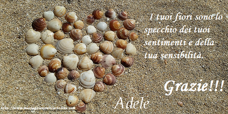 Cartoline di grazie - Cuore | Grazie Adele