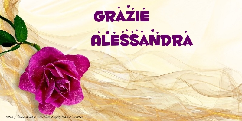 Cartoline di grazie - Grazie Alessandra
