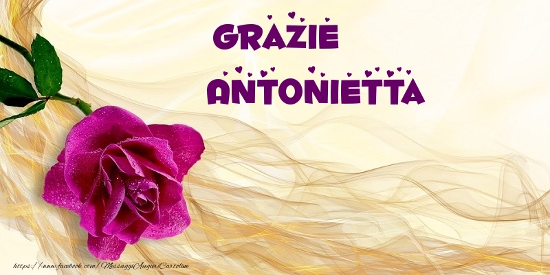 Cartoline di grazie - Fiori | Grazie Antonietta