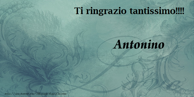 Cartoline di grazie - Ti ringrazzio Antonino