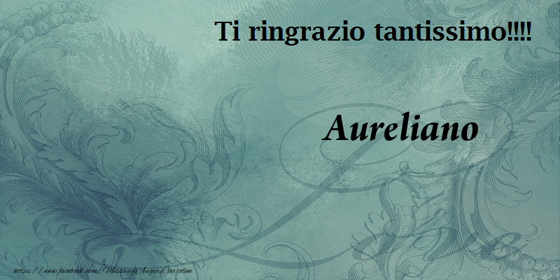 Cartoline di grazie - Fiori | Ti ringrazzio Aureliano
