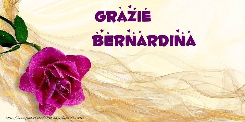 Cartoline di grazie - Fiori | Grazie Bernardina