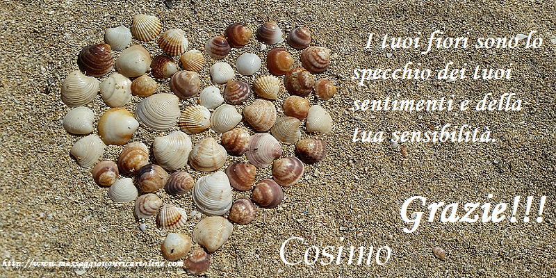 Cartoline di grazie - Cuore | Grazie Cosimo