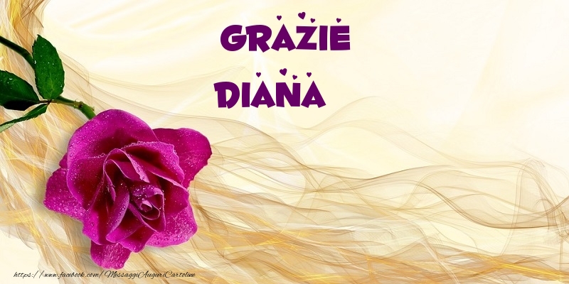 Cartoline di grazie - Grazie Diana