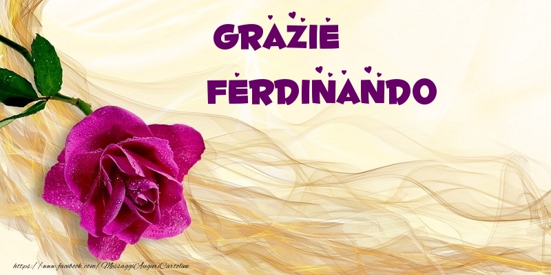 Cartoline di grazie - Fiori | Grazie Ferdinando