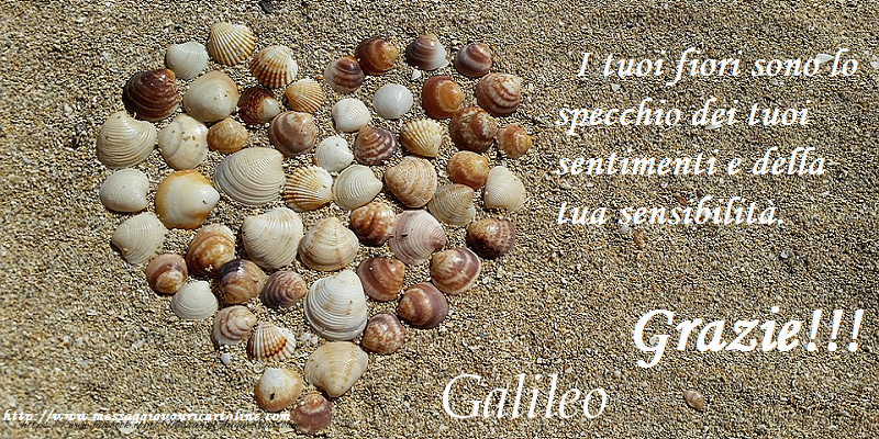 Cartoline di grazie - Grazie Galileo