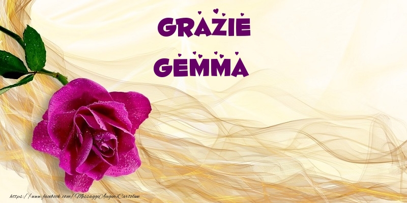 Cartoline di grazie - Fiori | Grazie Gemma