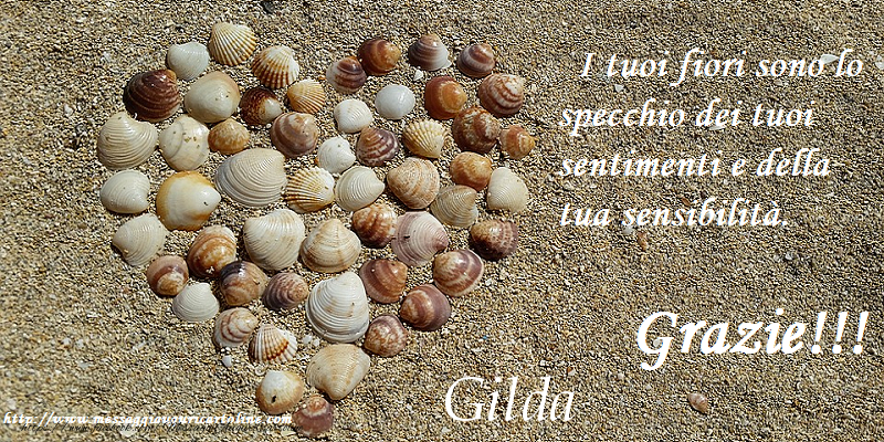 Cartoline di grazie - Cuore | Grazie Gilda