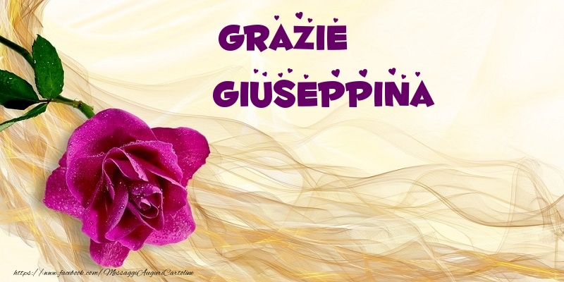 Cartoline di grazie - Fiori | Grazie Giuseppina