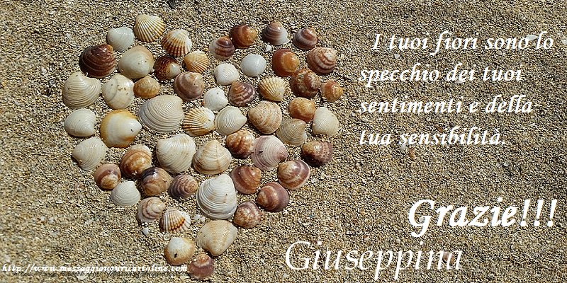 Cartoline di grazie - Cuore | Grazie Giuseppina