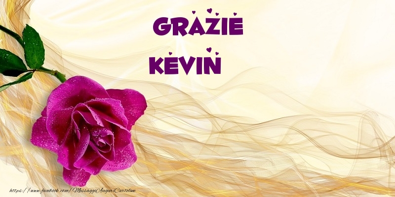 Cartoline di grazie - Fiori | Grazie Kevin