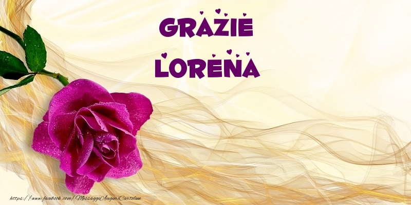 Cartoline di grazie - Fiori | Grazie Lorena