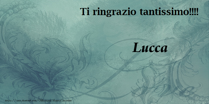 Cartoline di grazie - Ti ringrazzio Lucca