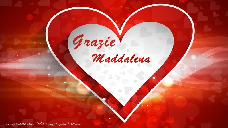 Cartoline di grazie - Grazie Maddalena