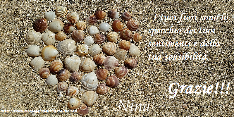 Cartoline di grazie - Cuore | Grazie Nina