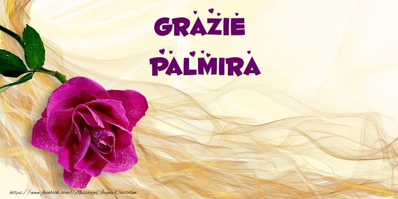 Cartoline di grazie - Fiori | Grazie Palmira
